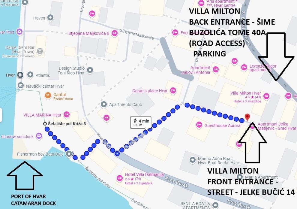 Villa Milton Hvar Hvar Town Exteriör bild